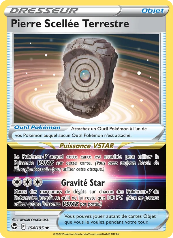 Pierre Scellée Terrestre 154/195 — EB12 – Tempête Argentée — Carte Pokémon française