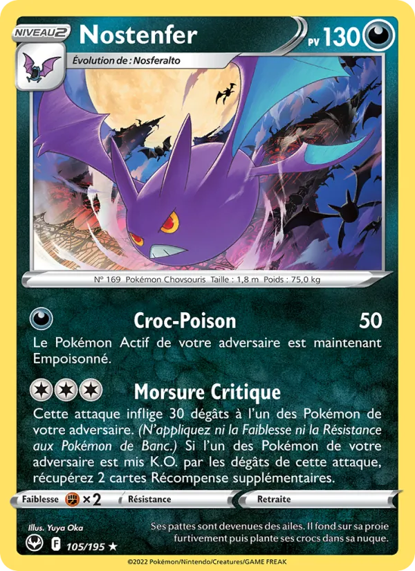 Nostenfer 105/195 — EB12 – Tempête Argentée — Carte Pokémon française