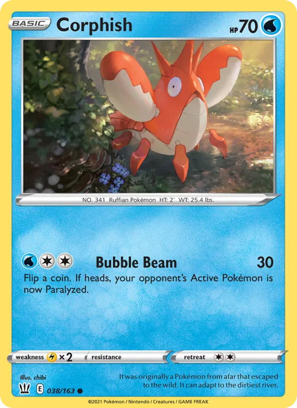 Écrapince 38/163 — SWSH5 – Battle Styles — Carte Pokémon anglaise