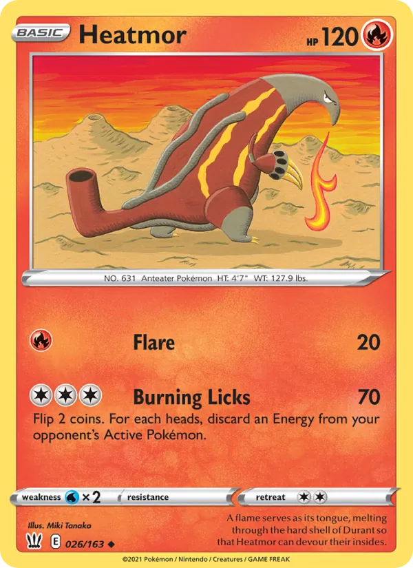 Aflamanoir 26/163 — SWSH5 – Battle Styles — Carte Pokémon anglaise