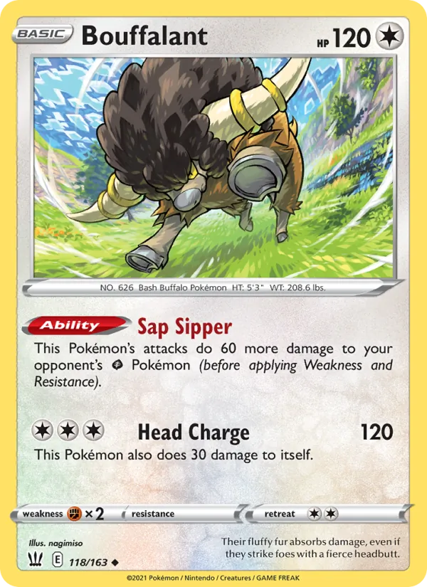 Frison 118/163 — SWSH5 – Battle Styles — Carte Pokémon anglaise