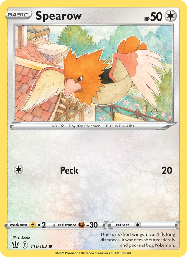 Piafabec 111/163 — SWSH5 – Battle Styles — Carte Pokémon anglaise