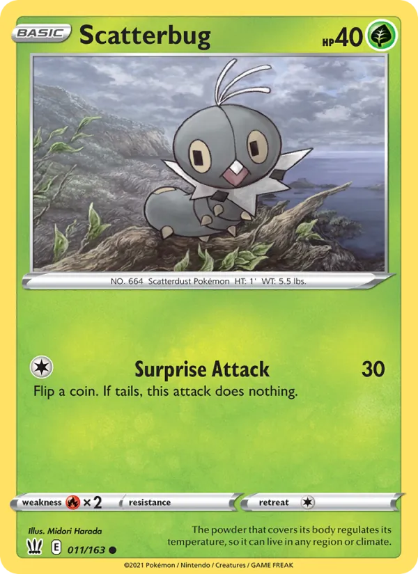 Lépidonille 11/163 — SWSH5 – Battle Styles — Carte Pokémon anglaise