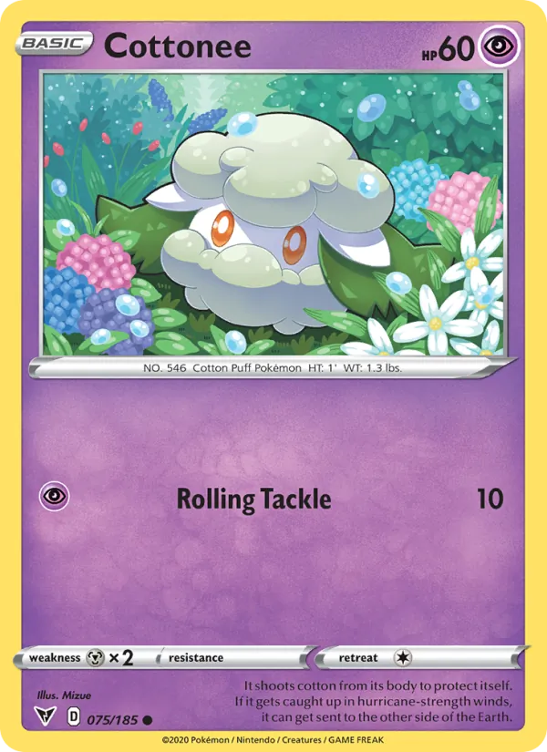 Doudouvet 75/185 — SWSH4 – Vivid Voltage — Carte Pokémon anglaise