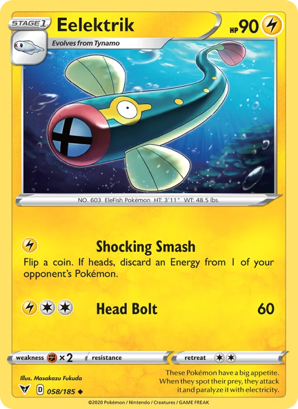 Lampéroie 58/185 — SWSH4 – Vivid Voltage — Carte Pokémon anglaise