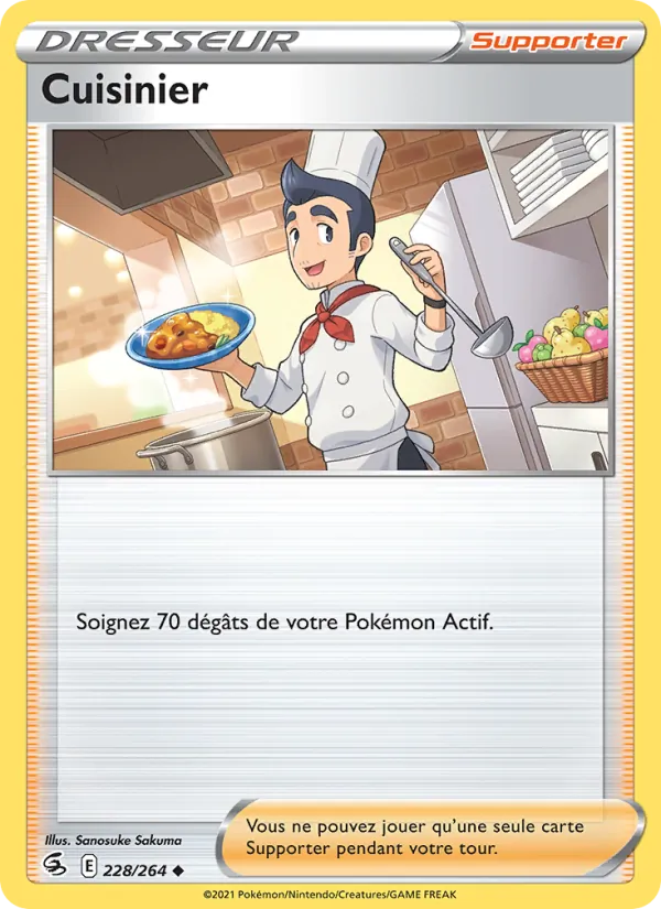 Cuisinier 228/264 — EB08 - Poing de Fusion — Carte Pokémon française
