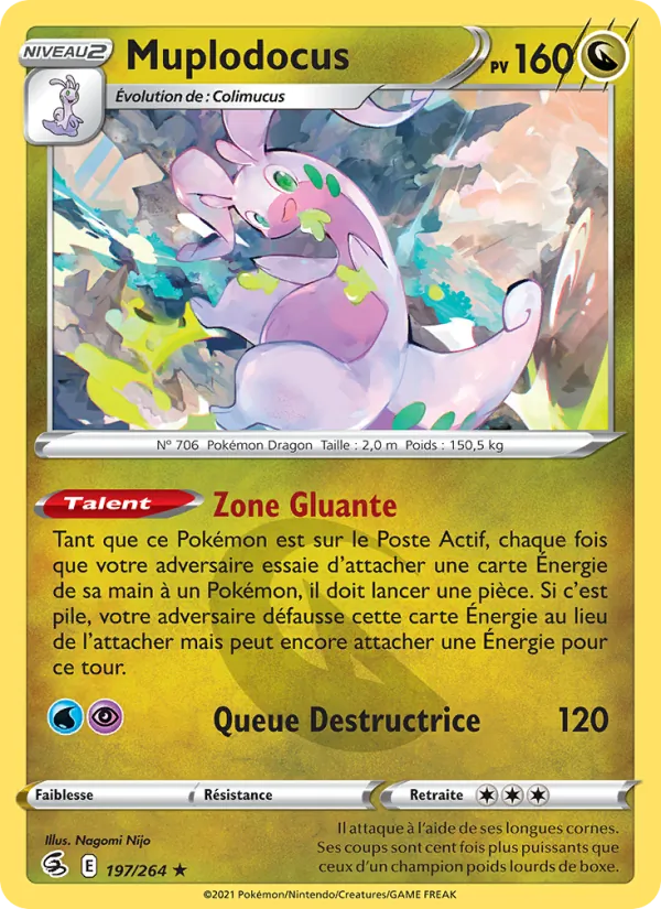 Muplodocus 197/264 — EB08 - Poing de Fusion — Carte Pokémon française