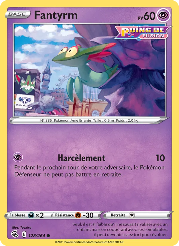 Fantyrm 128/264 — EB08 - Poing de Fusion — Carte Pokémon française