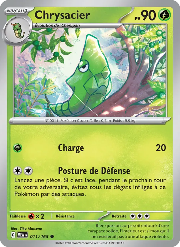 Chrysacier 11/165 — EV03.5 — 151 — Carte Pokémon française