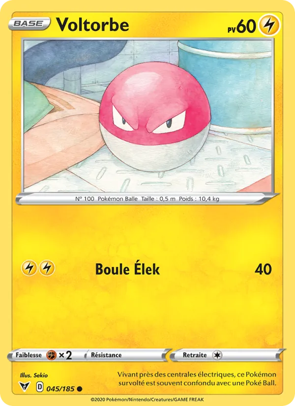 Voltorbe 45/185 — EB04 — Voltage Éclatant — Carte Pokémon française