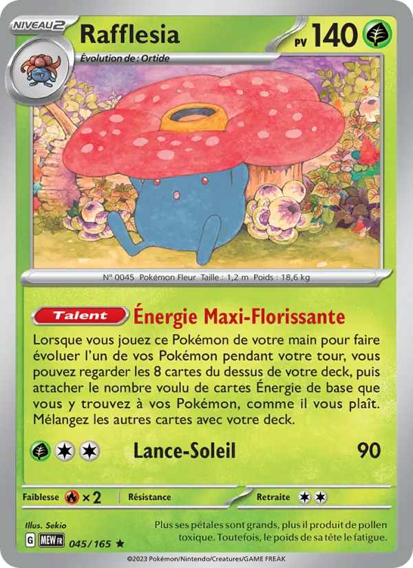 Rafflesia 45/165 — EV03.5 — 151 — Carte Pokémon française