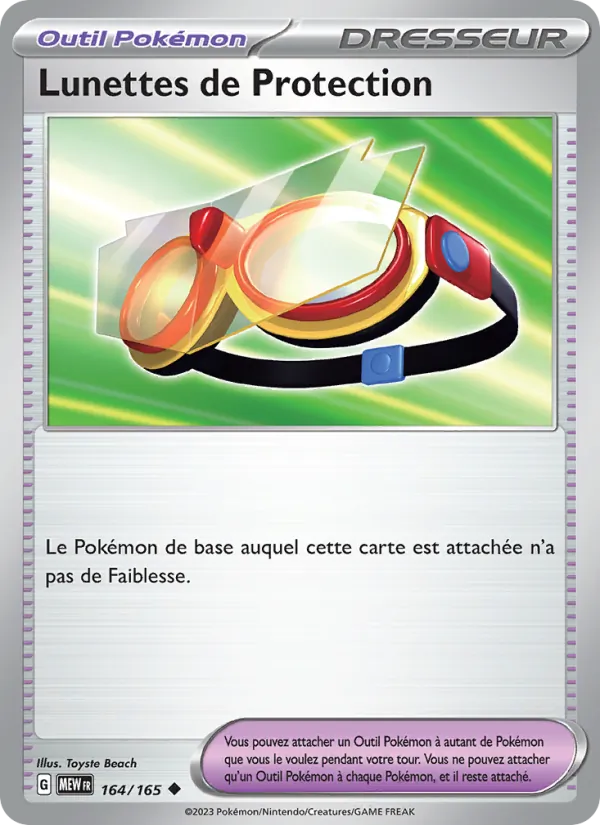 Lunettes de Protection 164/165 — EV03.5 — 151 — Carte Pokémon française