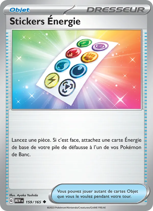 Stickers Énergie 159/165 — EV03.5 — 151 — Carte Pokémon française
