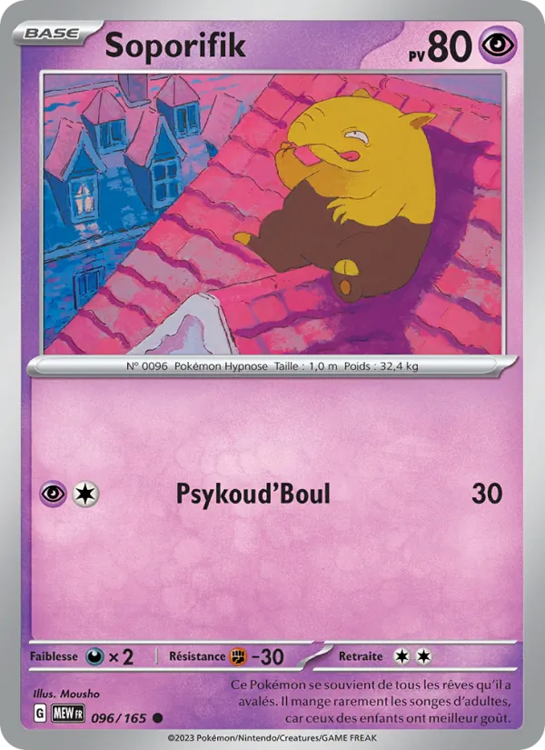 Soporifik 96/165 — EV03.5 — 151 — Carte Pokémon française