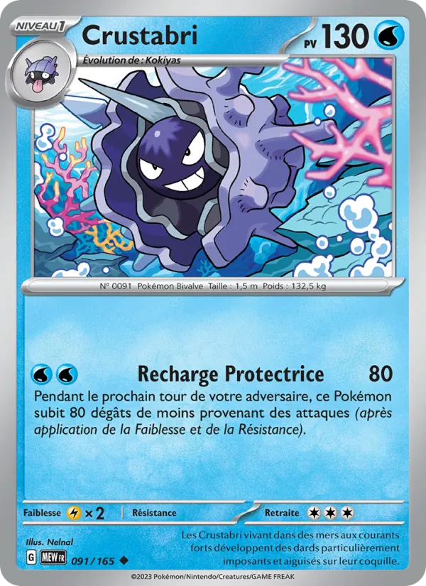 Crustabri 91/165 — EV03.5 — 151 — Carte Pokémon française