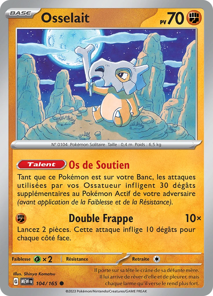 Osselait 104/165 — EV03.5 — 151 — Carte Pokémon française