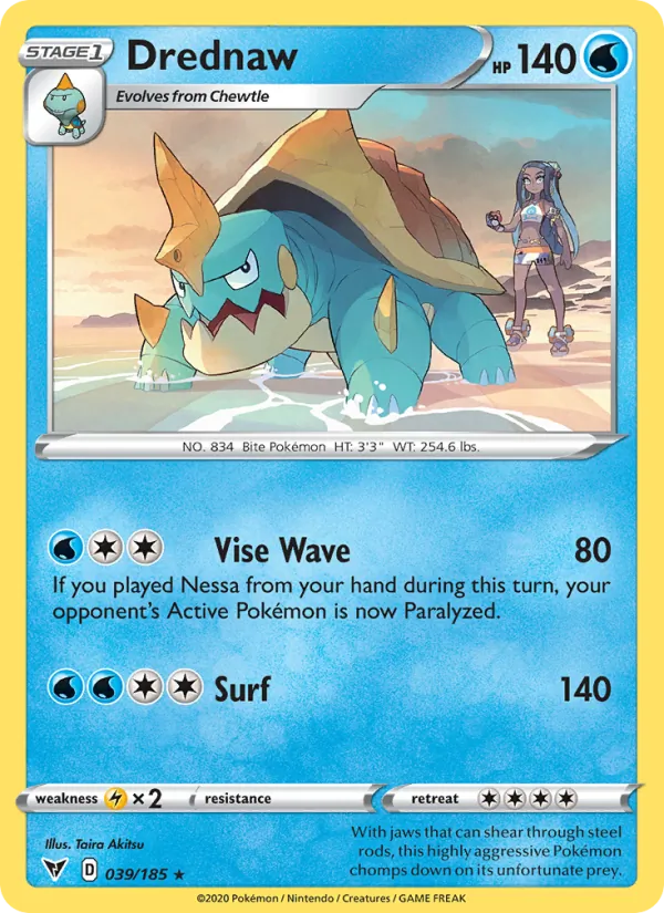 Torgamord 39/185 — SWSH4 – Vivid Voltage — Carte Pokémon anglaise