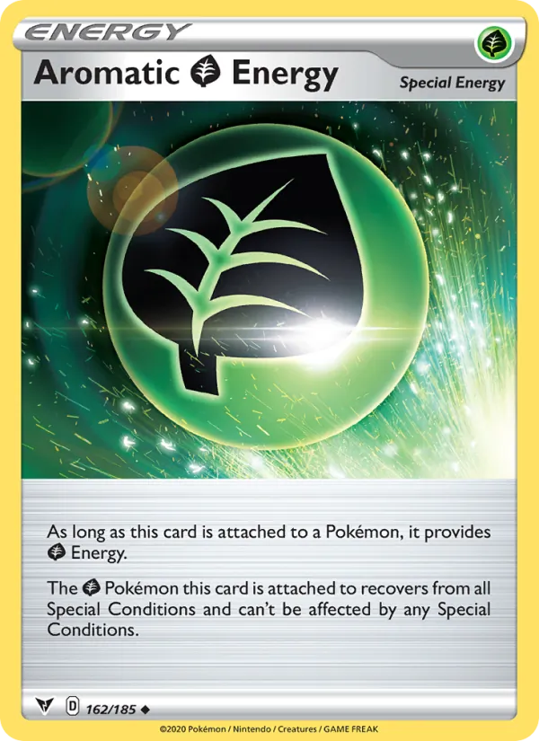 Énergie Grass Arôme 162/185 — SWSH4 – Vivid Voltage — Carte Pokémon anglaise