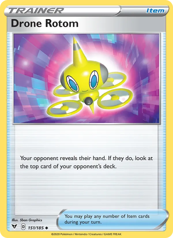Motisma Drone 151/185 — SWSH4 – Vivid Voltage — Carte Pokémon anglaise