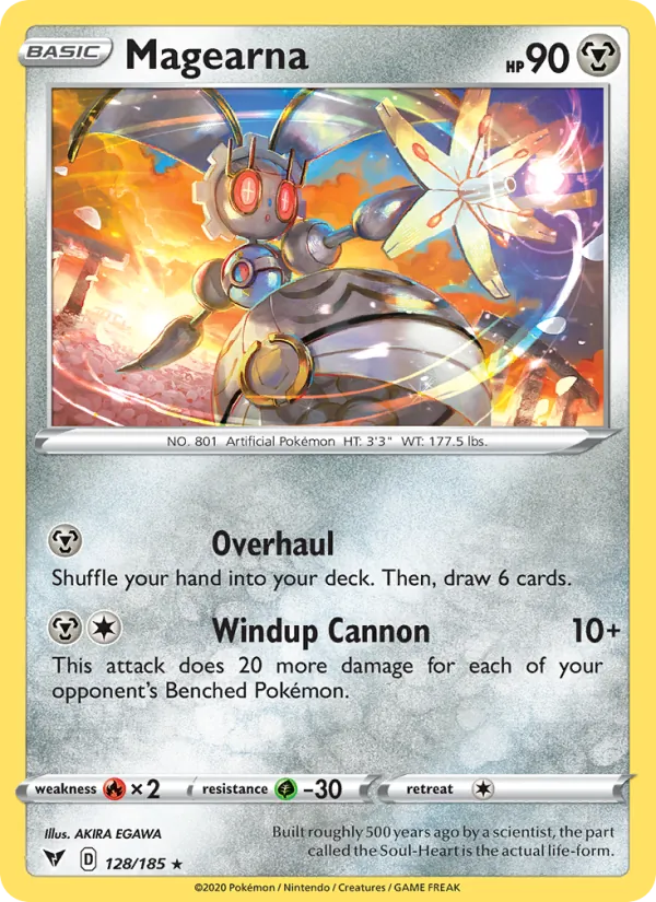 Magearna 128/185 — SWSH4 – Vivid Voltage — Carte Pokémon anglaise