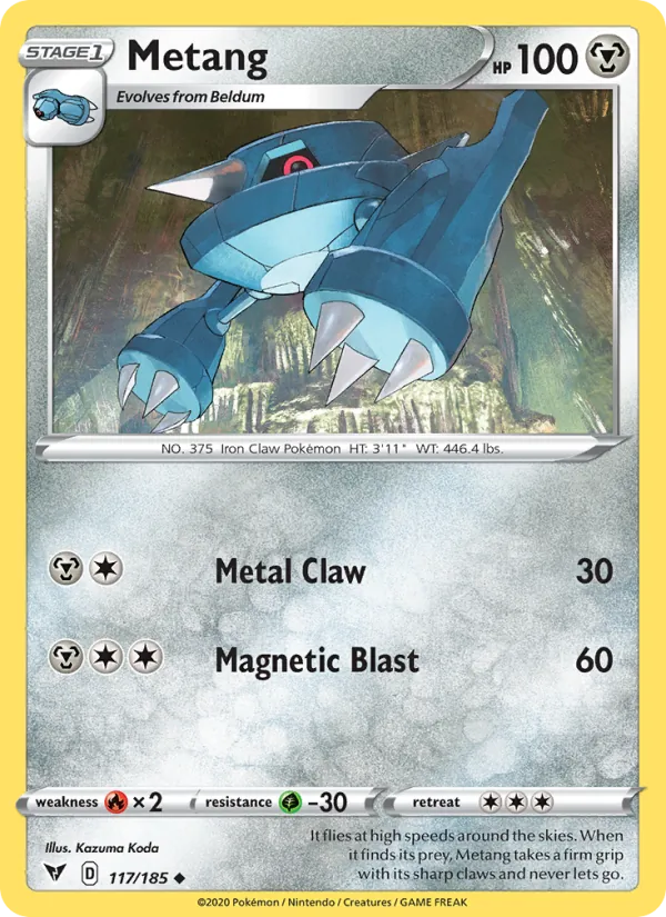 Métang 117/185 — SWSH4 – Vivid Voltage — Carte Pokémon anglaise