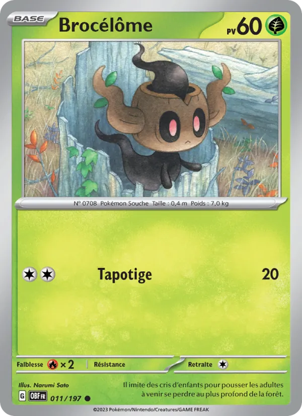 Brocélôme 11/197 — EV03 – Flammes Obsidiennes — Carte Pokémon française