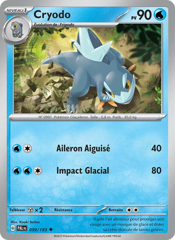 Cryodo 59/193 — EV02 – Évolutions à Paldea — Carte Pokémon française