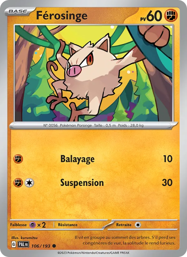 Férosinge 106/193 — EV02 – Évolutions à Paldea — Carte Pokémon française