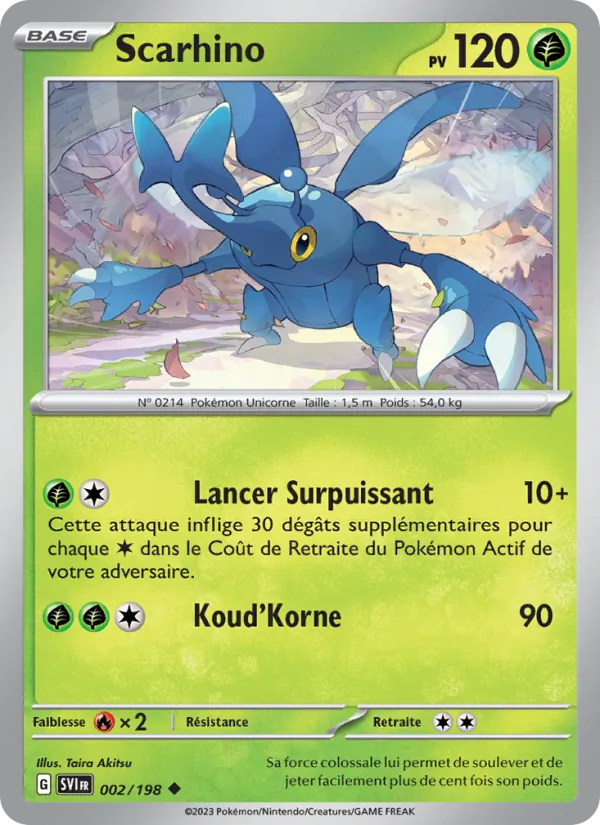 Scarhino 2/198 — EV01 – Écarlate et Violet — Carte Pokémon française