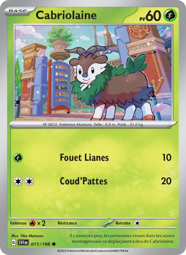 Cabriolaine 11/198 — EV01 – Écarlate et Violet — Carte Pokémon française