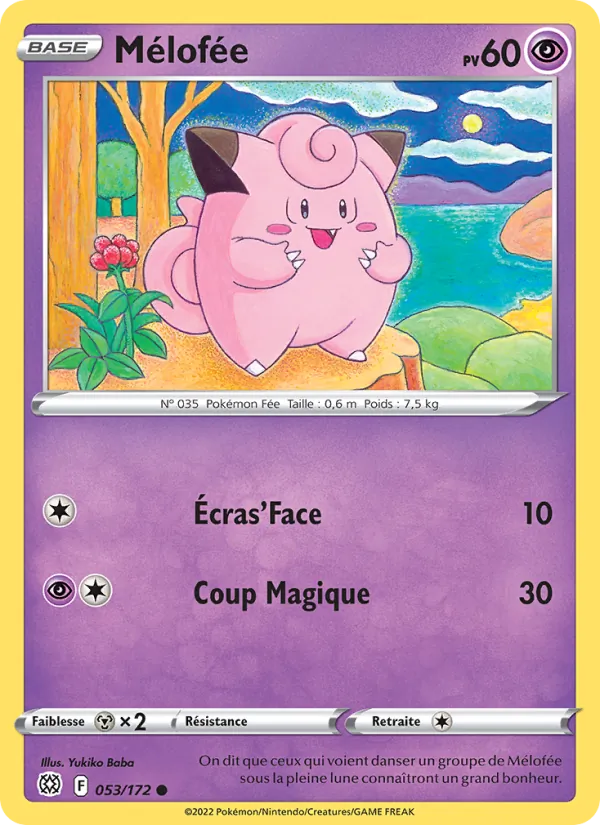 Mélofée 53/172 — EB09 - Stars Etincelantes — Carte Pokémon française