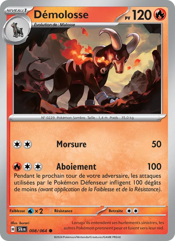 Démolosse 8/64 — EV06.5 – Fable Nébuleuse — Carte Pokémon française