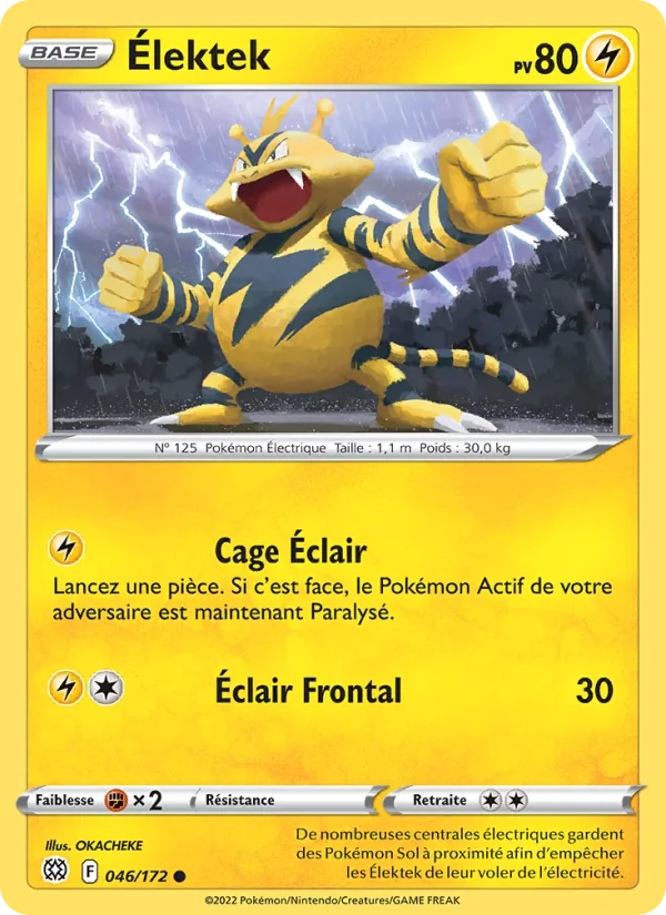 Élektek 46/172 — EB09 - Stars Etincelantes — Carte Pokémon française