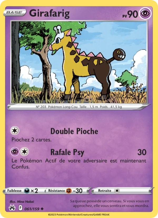 Girafarig 61/159 — EB12.5 – Zénith Suprême — Carte Pokémon française