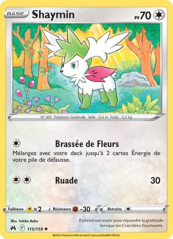Shaymin 115/159 — EB12.5 – Zénith Suprême — Carte Pokémon française