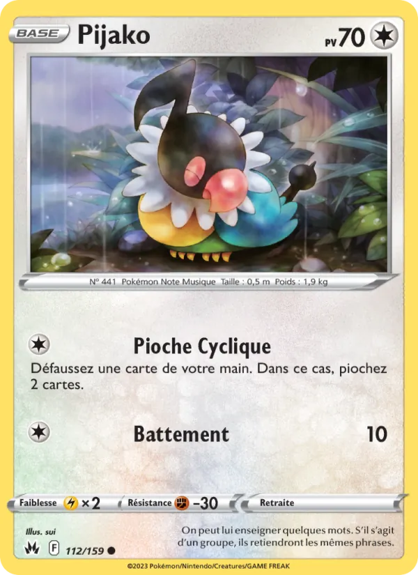 Pijako 112/159 — EB12.5 – Zénith Suprême — Carte Pokémon française