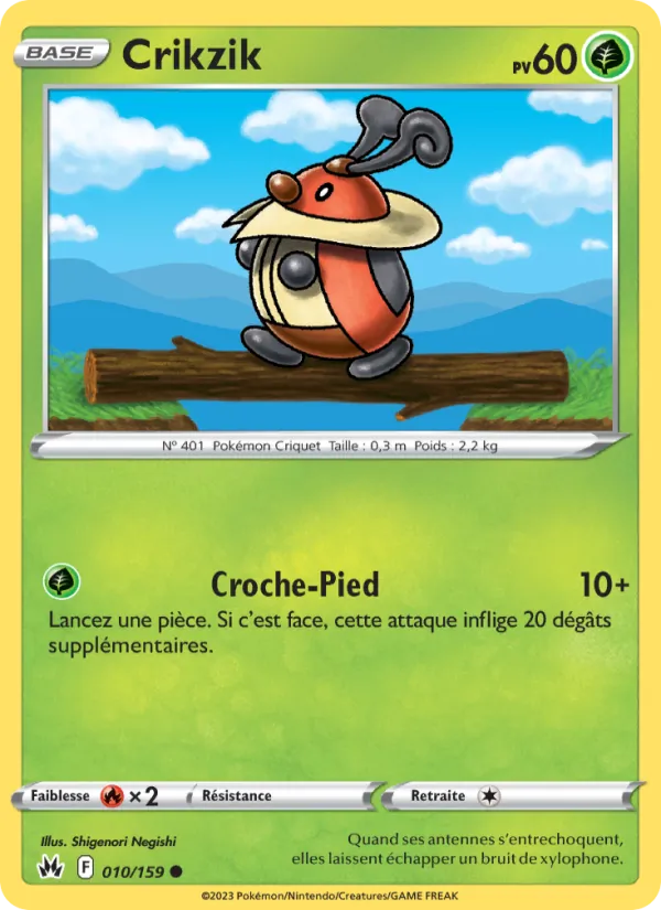 Crikzik 10/159 — EB12.5 – Zénith Suprême — Carte Pokémon française