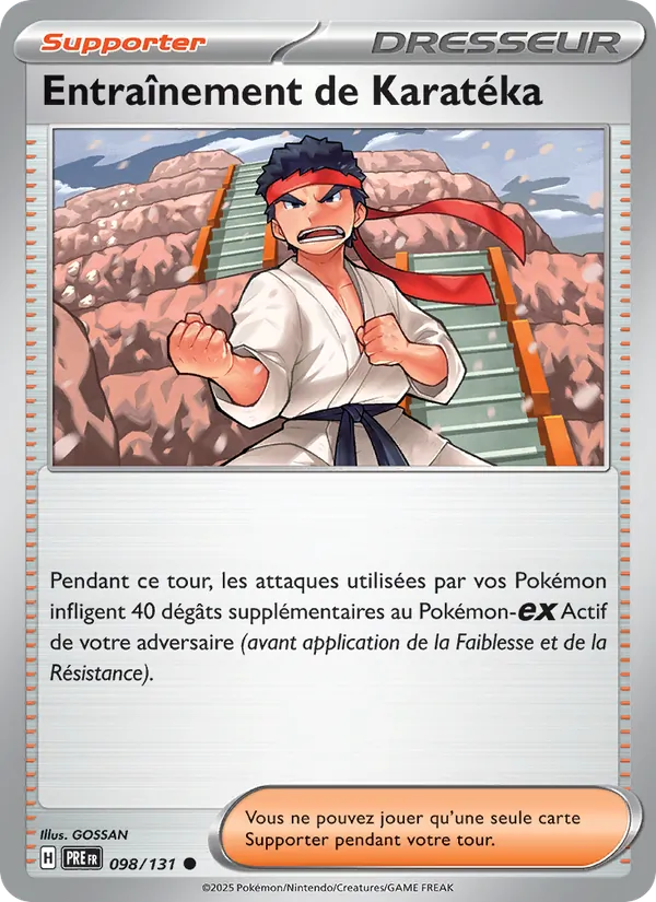Entraînement de Karatéka 98/131 — EV08.5 – Évolutions Prismatiques — Carte Pokémon française