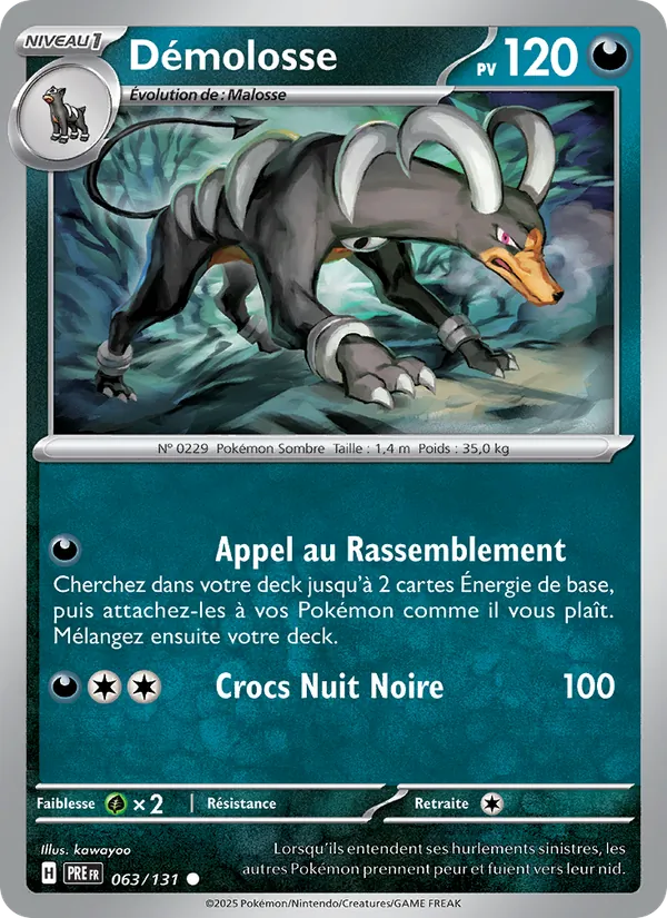 Démolosse 63/131 — EV08.5 – Évolutions Prismatiques — Carte Pokémon française