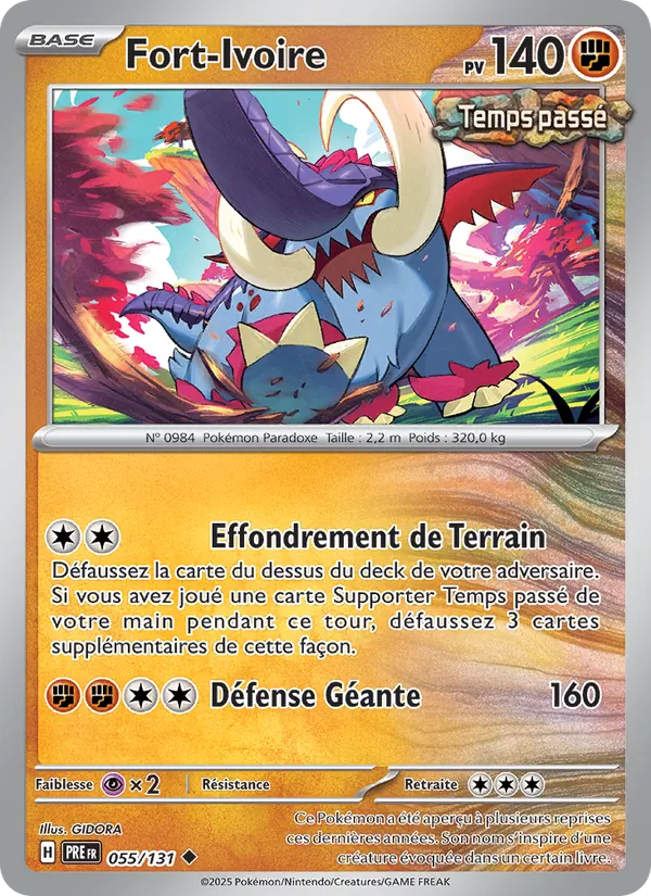 Fort-Ivoire 55/131 — EV08.5 – Évolutions Prismatiques — Carte Pokémon française
