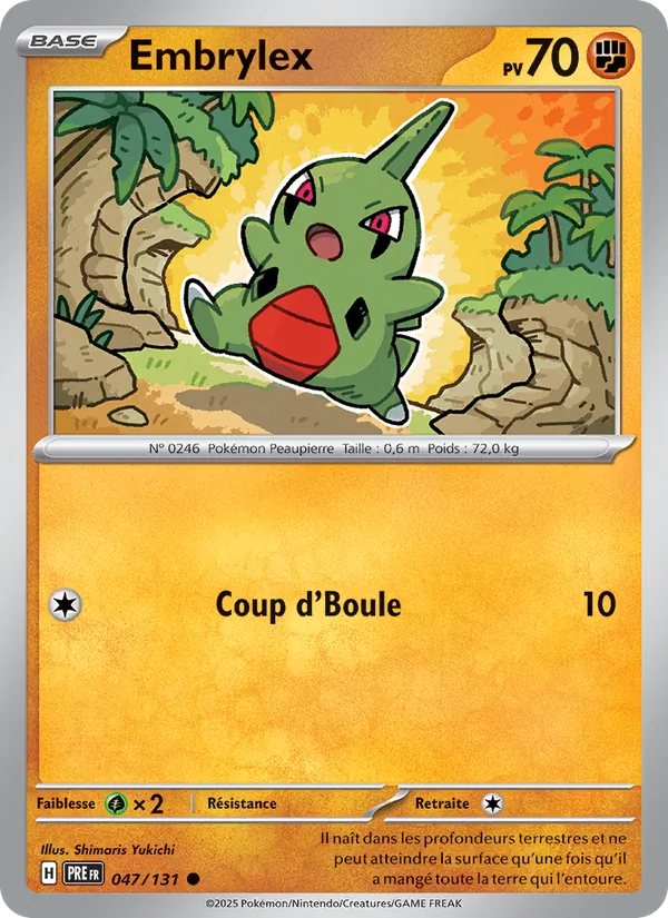 Embrylex 47/131 — EV08.5 – Évolutions Prismatiques — Carte Pokémon française