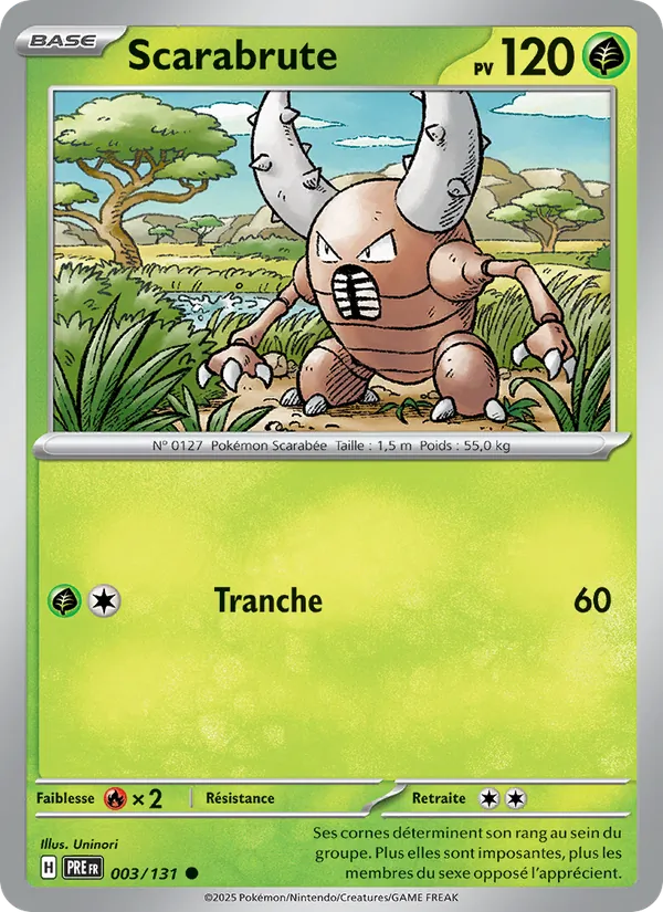 Scarabrute 3/131 — EV08.5 – Évolutions Prismatiques — Carte Pokémon française