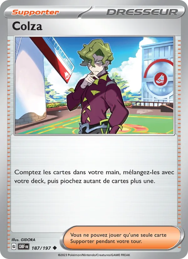 Colza 187/197 — EV03 – Flammes Obsidiennes — Carte Pokémon française