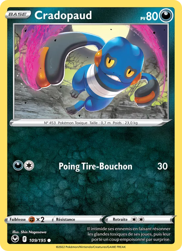 Cradopaud 109/195 — EB12 – Tempête Argentée — Carte Pokémon française