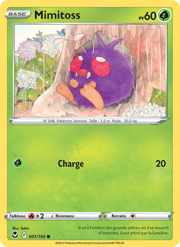 Mimitoss 1/195 — EB12 – Tempête Argentée — Carte Pokémon française