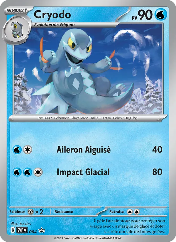 Cryodo 64/225 — SVP — Promos Écarlate et Violet — Carte Pokémon française
