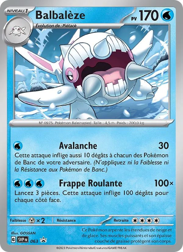 Balbalèze 63/225 — SVP — Promos Écarlate et Violet — Carte Pokémon française