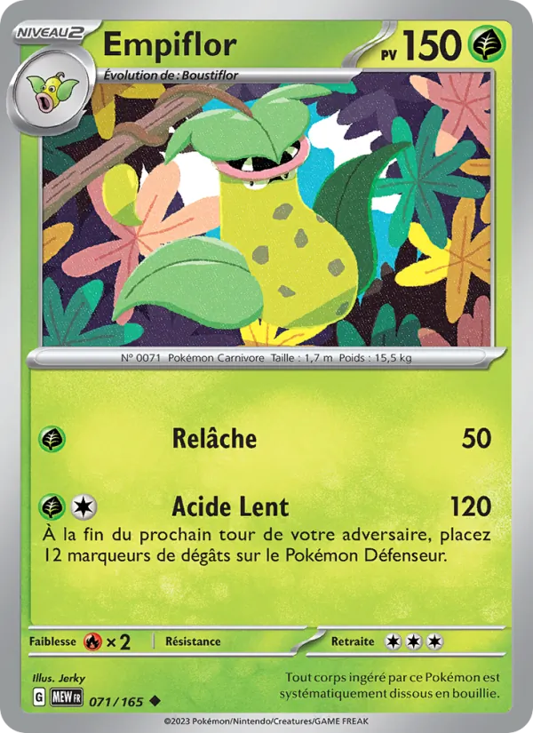 Empiflor 71/165 — EV03.5 — 151 — Carte Pokémon française