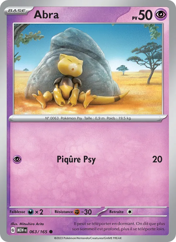 Abra 63/165 — EV03.5 — 151 — Carte Pokémon française