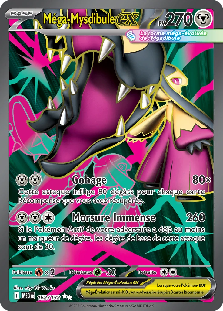 Méga-Mysdibule-ex 162/132 — ME01 — Méga-Évolution — Carte Pokémon française